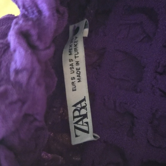 Zara textured crop mock turtleneck top - Picture 4 of 7